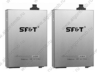 Комплект на 1 канал передачи Ethernet по оптоволокну SF&T SFS10-100-20