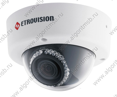 Купольная антивандальная IP-видеокамера Etrovision N51U-ML-2.5Х  (2 Mп) с ИК-подсветкой и трансфокатором
