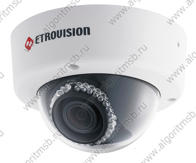 Купольная антивандальная IP-видеокамера Etrovision N51U-ML-3Х  (2 Mп) с ИК-подсветкой и трансфокатором